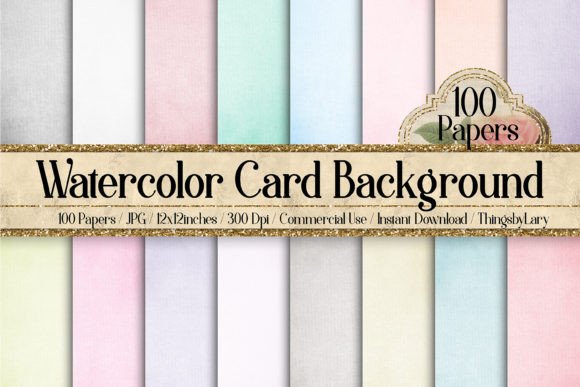 Watercolor Background Card Greeting Gráfico Fondos Por ThingsbyLary