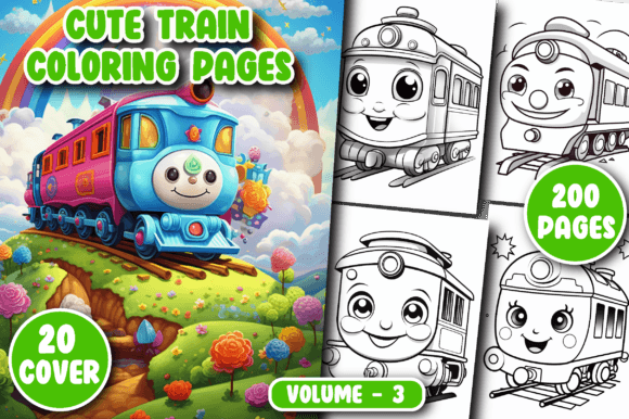 200 Cute Train Coloring Pages