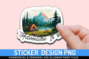 Adventure is Sticker Design Graphic by Regulrcrative · Creative Fabrica