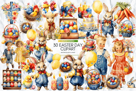 Easter Day Clipart Bundle Graphic by Markicha Art · Creative Fabrica