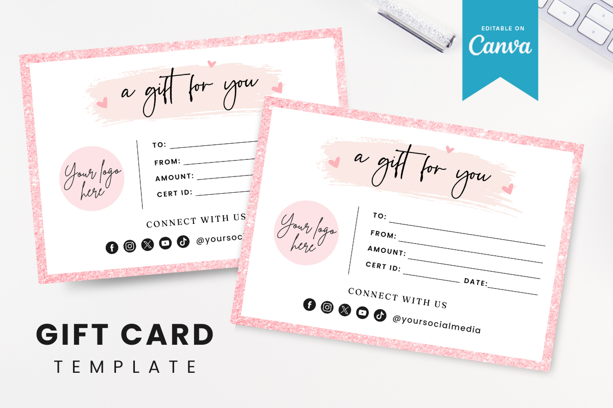 Editable Gift Card Canva Template