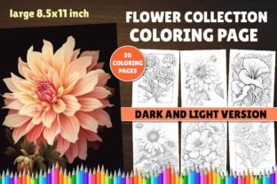 Flower Collection Coloring Page Graphic by Artful Prints · Creative Fabrica
