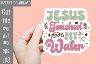 Retro Christian Sticker SVG Bundle Graphic by SimaCrafts · Creative Fabrica