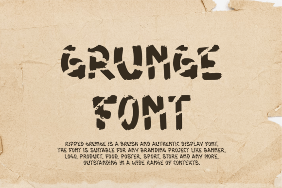 Ripped Grunge Font PNG with transparent background - Preview 1