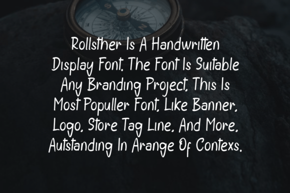 Rollsther Font PNG with transparent background - Preview 2