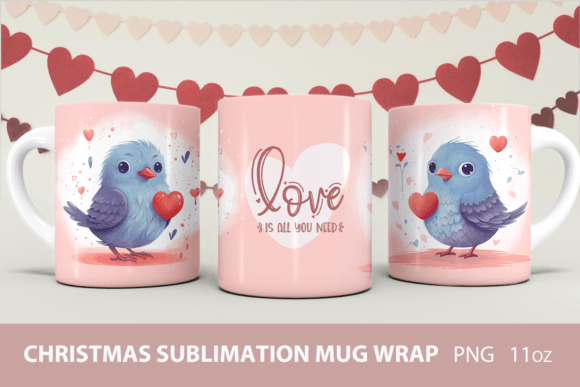 Valentines Day Mug Sublimation Mug Wrap Graphics