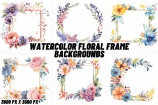 Watercolor Floral Frame Graphic by FabriCraft · Creative Fabrica