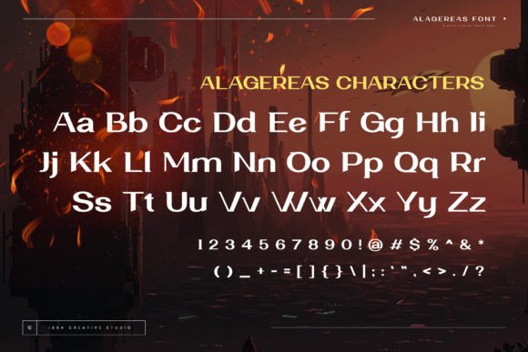 Alagereas Font PNG with transparent background - Preview 2