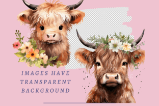 Baby Highland Cow PNG Bundle Graphic by SapphireDreamscape · Creative ...