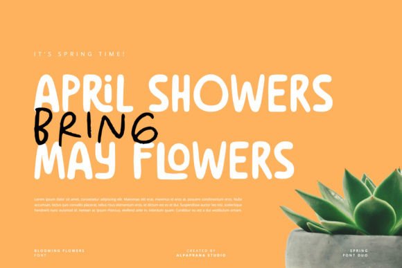 Blooming Flowers Font - Preview 2