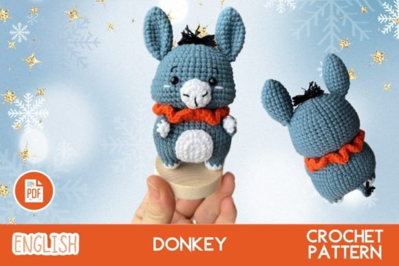 Crochet Donkey Toy Pattern PDF Amigurumi