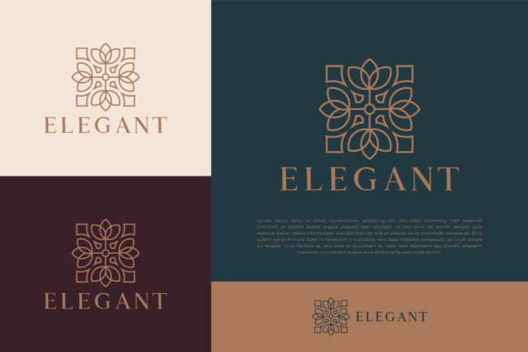 Elegant Abstract Floral Geometric Logo