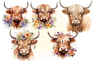Highland Cow PNG, Watercolor Highland Graphic by sumim3934 · Creative ...