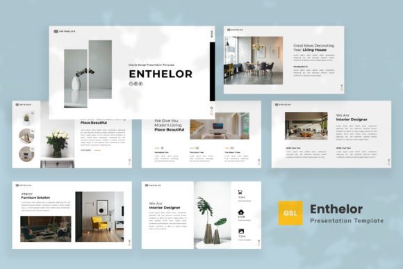 Interior Design Google Slides Template - Digital