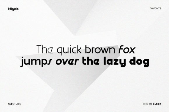 Migelo Variable Font PNG with transparent background - Preview 1