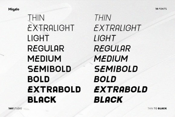 Migelo Variable Font PNG with transparent background - Preview 3