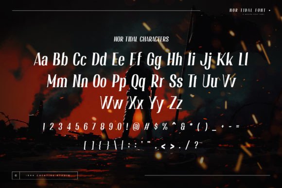 Nor Tidal Font PNG with transparent background - Preview 3