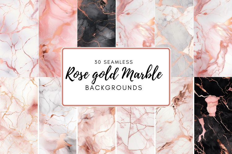 Rose Gold Marble Digital Paper Graphic by Moon · Creative Fabrica