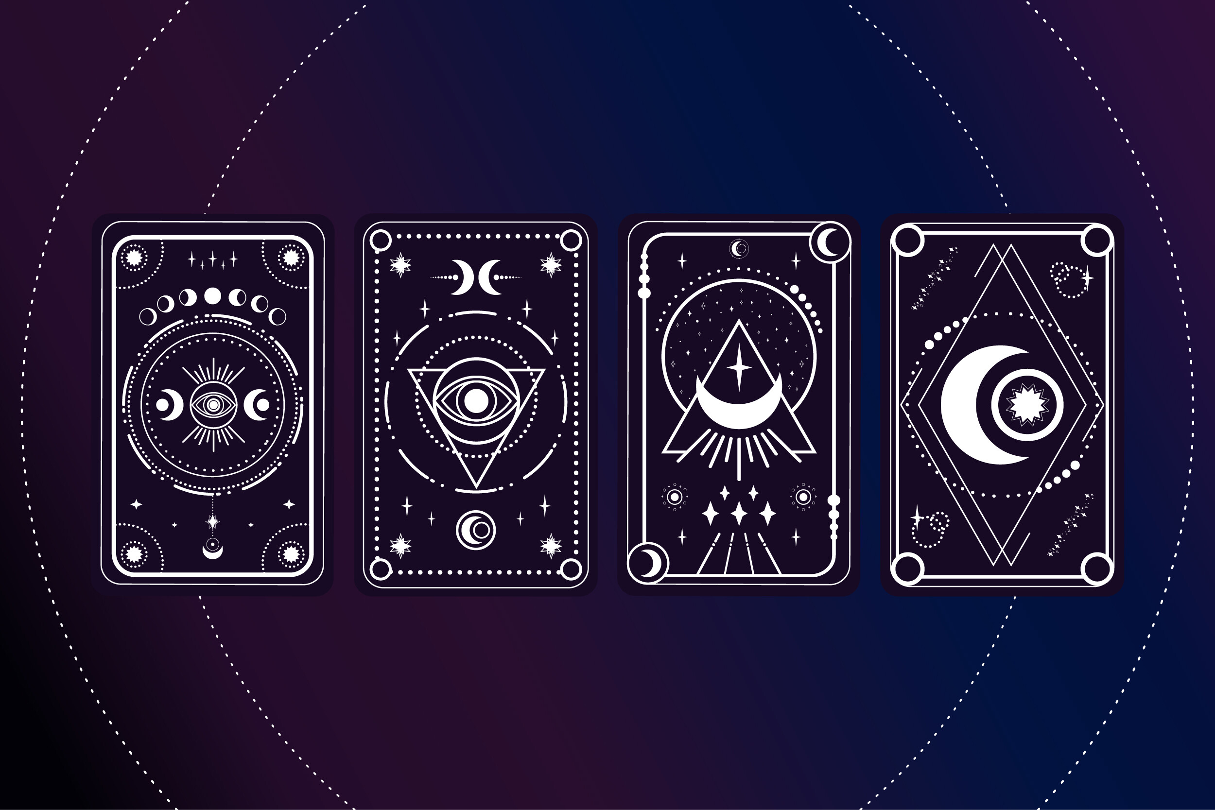 Space Tarot Cards Set