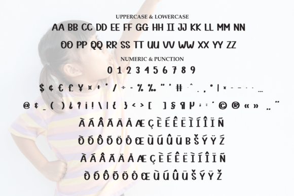Simple Childern Font PNG with transparent background - Preview 6