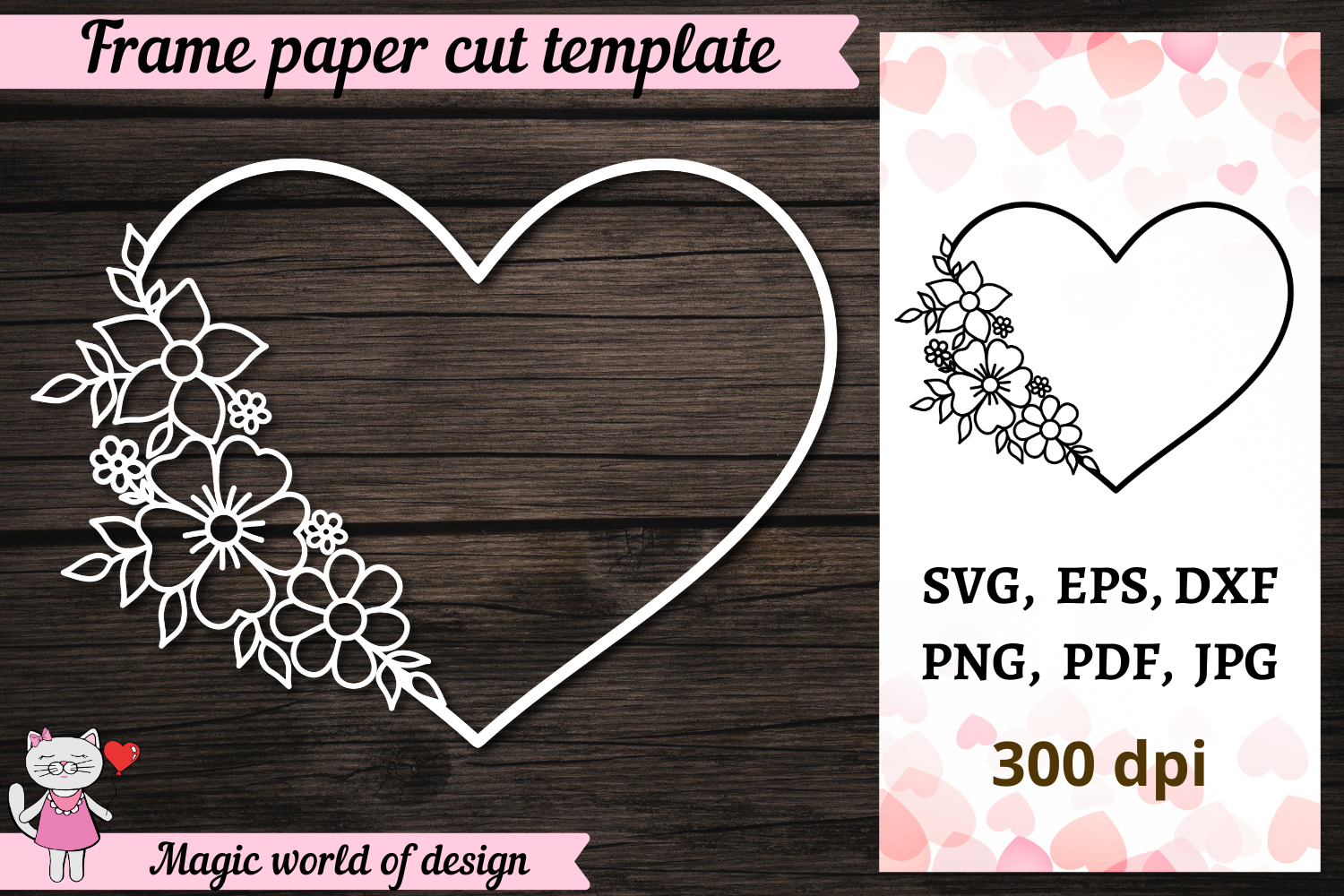 Valentine Heart Wreath Frame Svg Graphic by Magic world of design ...