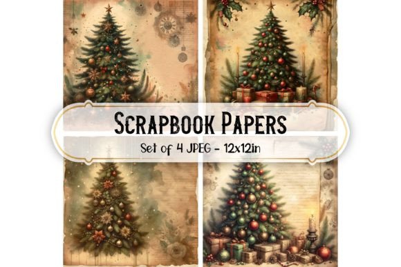 Vintage Christmas Scrapbook Papers