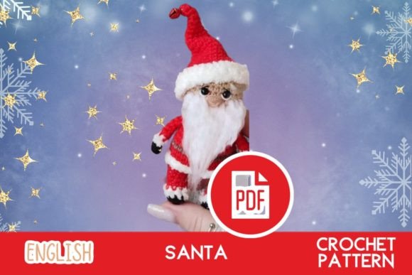 Crochet Santa Toy Pattern PDF Amigurumi