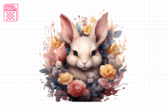 Preview of Floral Easter Sublimation PNG T-shirt, sticker, and sublimation design