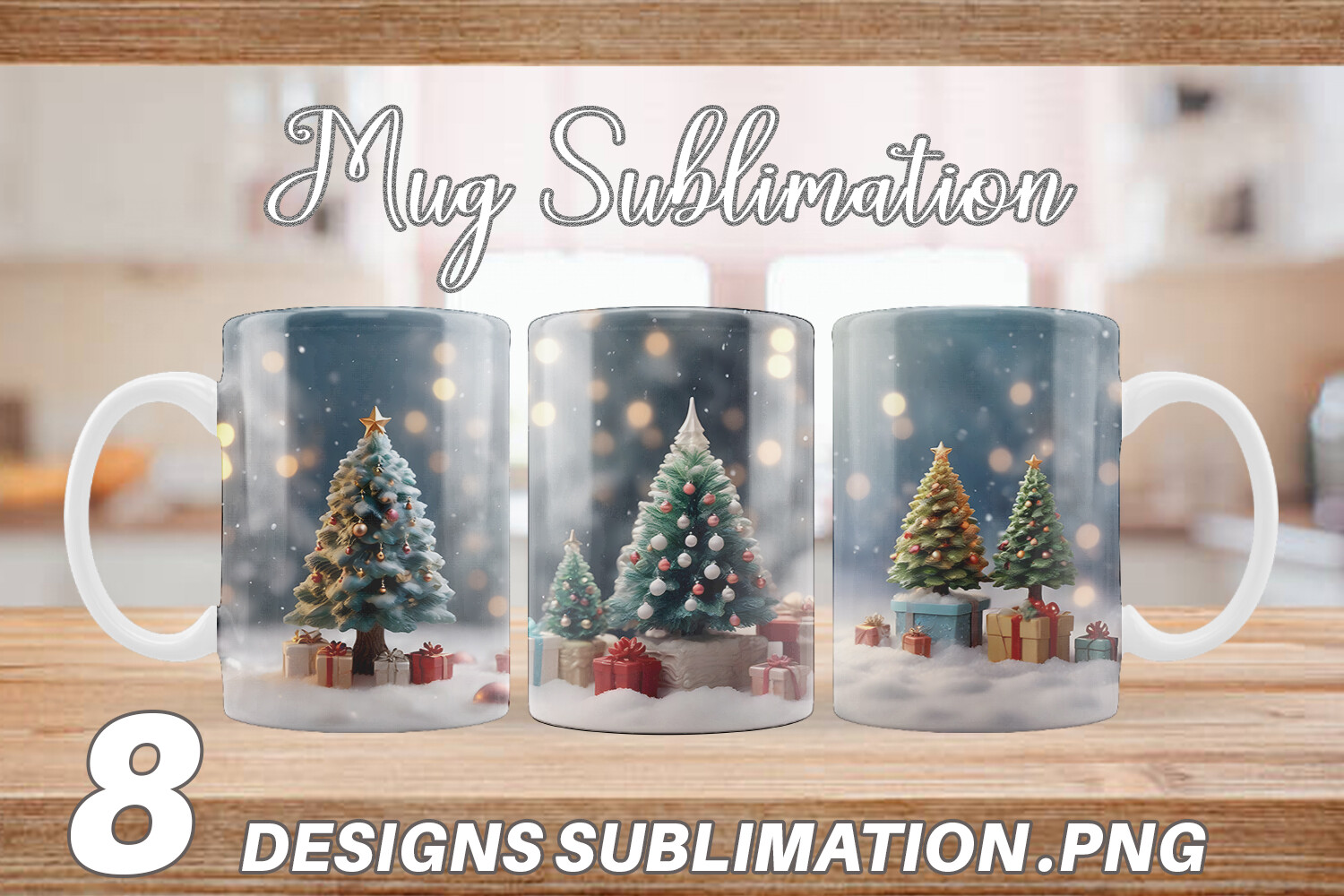 Mug Wrap Tree Christmas Graphic by Artnoy · Creative Fabrica