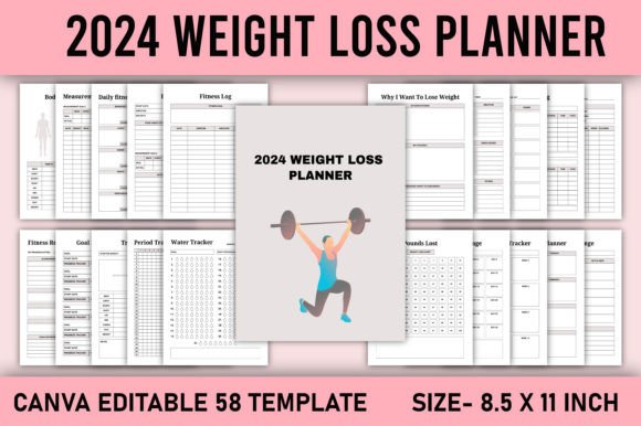 Weight Loss Planner Canva Template