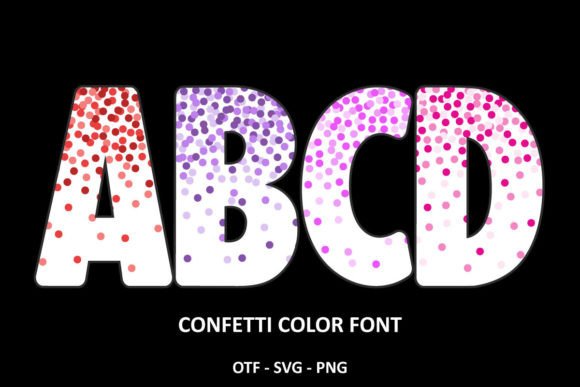Confetti Color Font - Preview 1