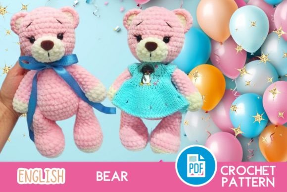 Crochet Bear / Teddy Toy Pattern PDF Ami