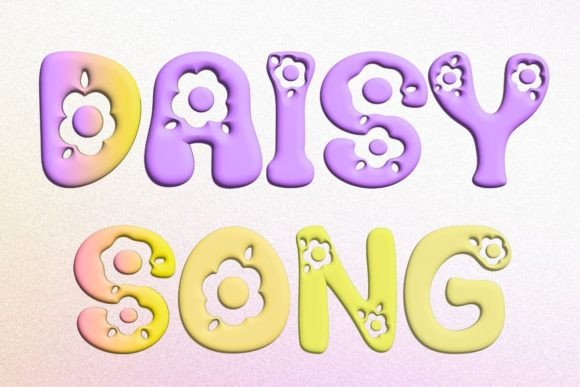 Daisy Song Font PNG with transparent background - Preview 1