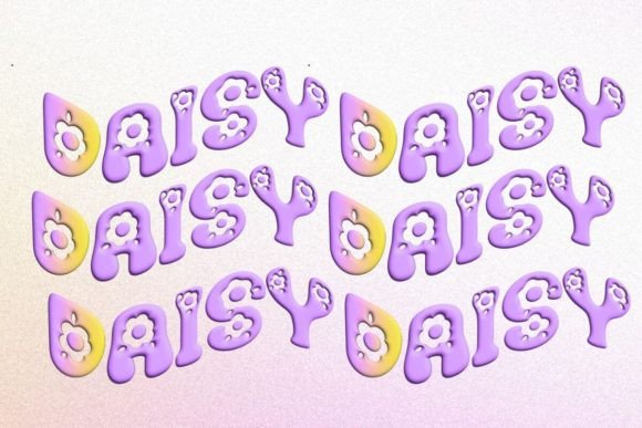 Daisy Song Font PNG with transparent background - Preview 3