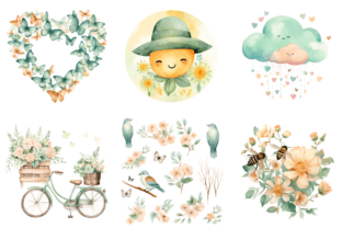 Happy Spring Clipart Graphic by Markicha Art · Creative Fabrica