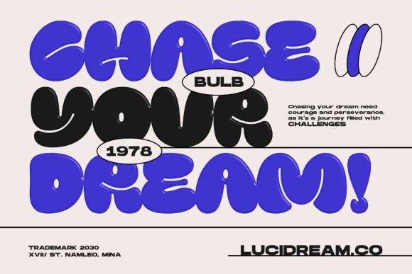 Milyear Solid Font font preview - 6