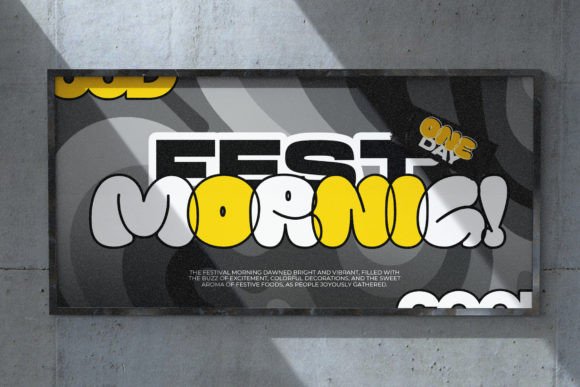 Milyear Solid Font font preview - 3
