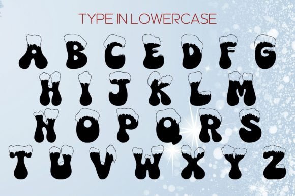 Retro Snow Font PNG with transparent background - Preview 1