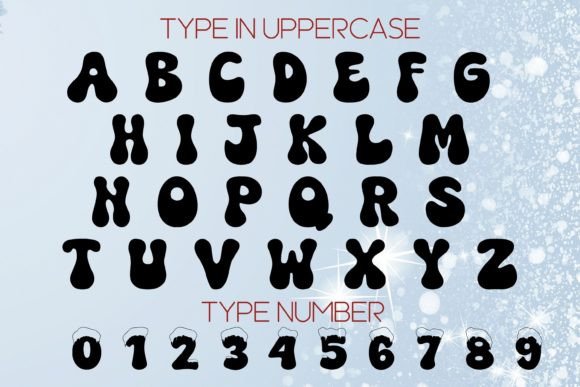 Retro Snow Font PNG with transparent background - Preview 2