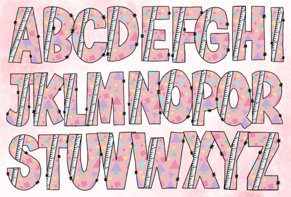 School Cute Duo Font PNG with transparent background - Preview 1