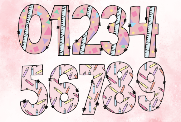 School Cute Duo Font PNG with transparent background - Preview 3