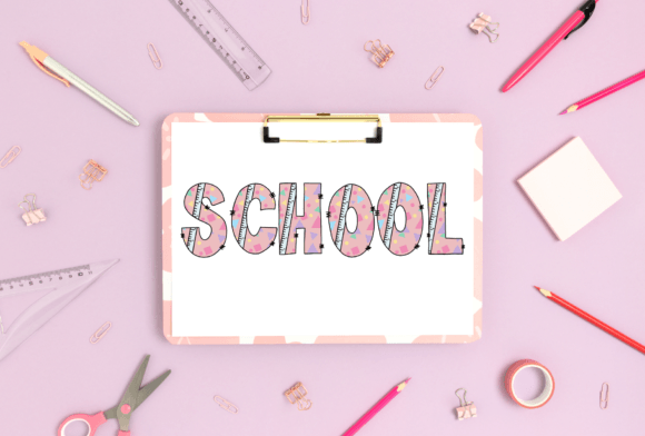 School Cute Duo Font PNG with transparent background - Preview 4