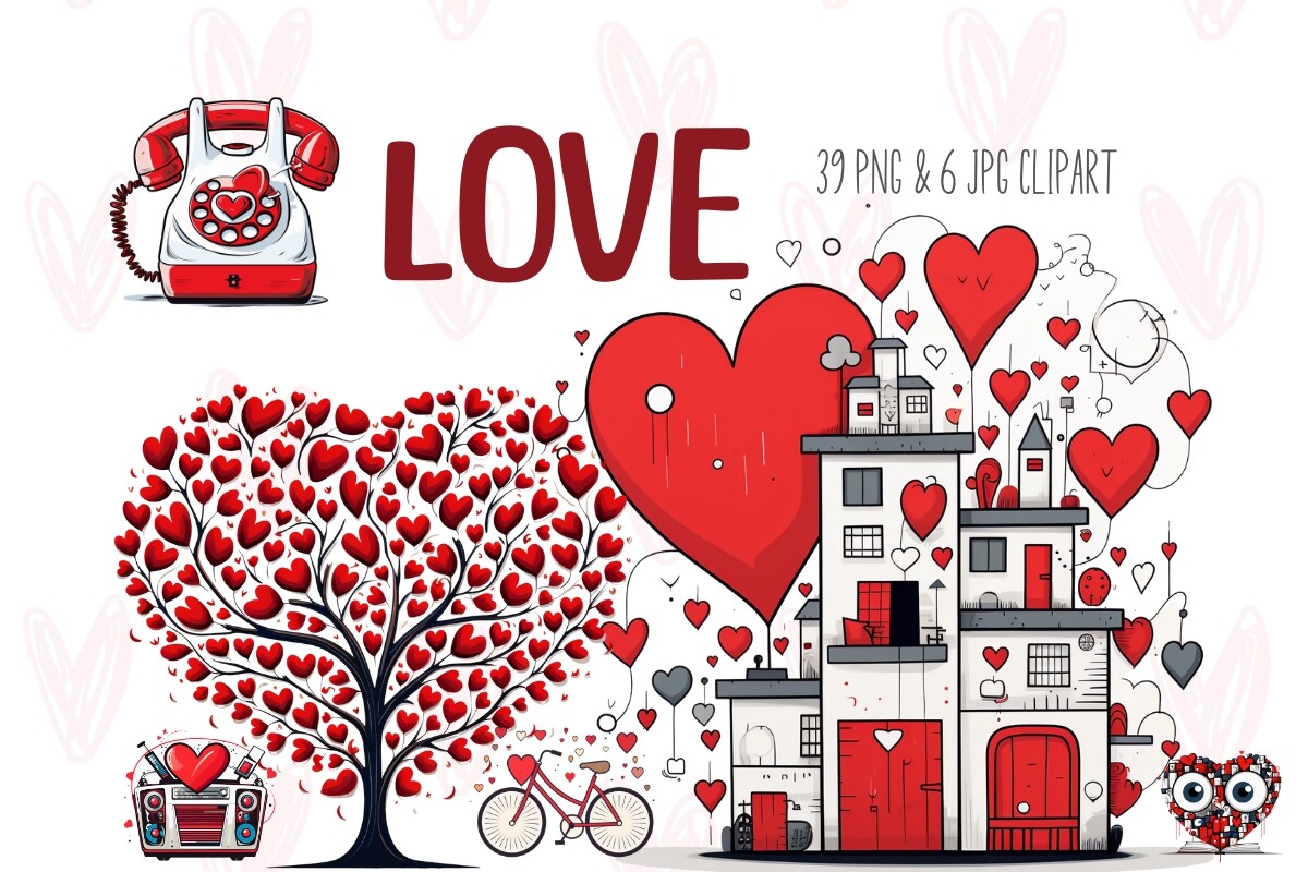 Valentines Day Love Png Illustrations Graphic by Andel creative ...
