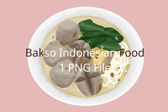 Bakso Indonesian Food Illustration