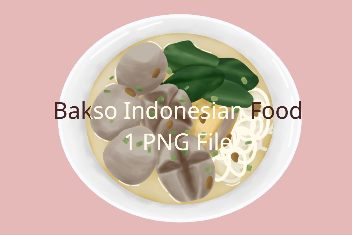 Bakso Indonesian Food Illustration
