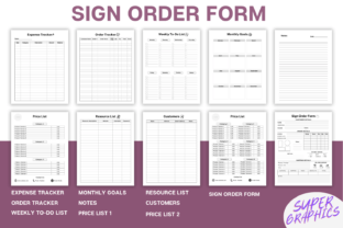 Editable Sign Order Form Canva Template Graphic by SUPER GRAPHICS ...