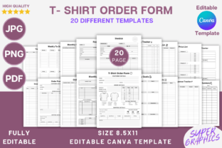 Editable T-Shirt Order Form Canva Temp Graphic by SUPER GRAPHICS ...
