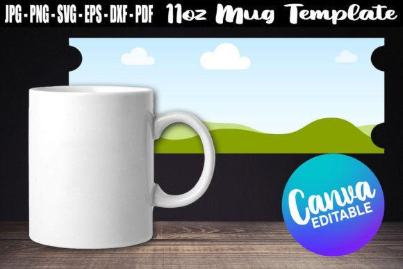 11oz Mug Template Canva Editable