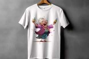 Funny Drunk Old Lady Clipart Graphic by Igraphic Studio · Creative Fabrica