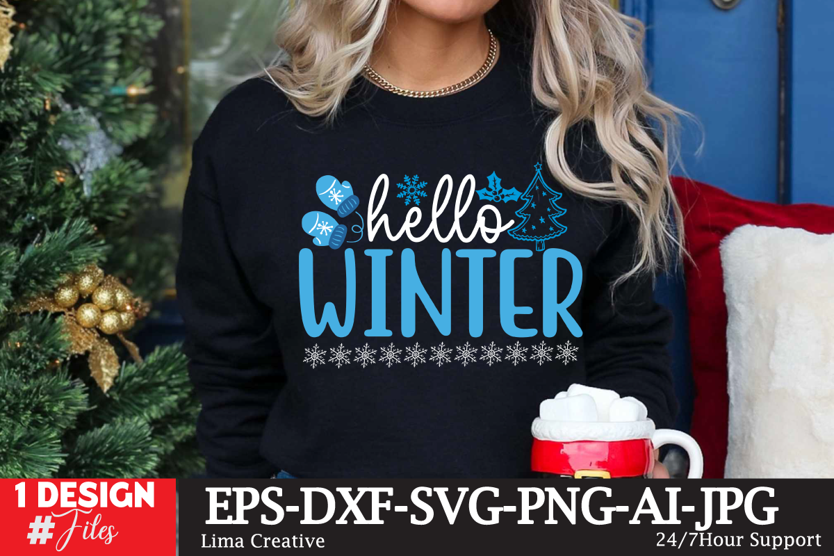 Hello Winter SVG Graphic by Lima Creative · Creative Fabrica